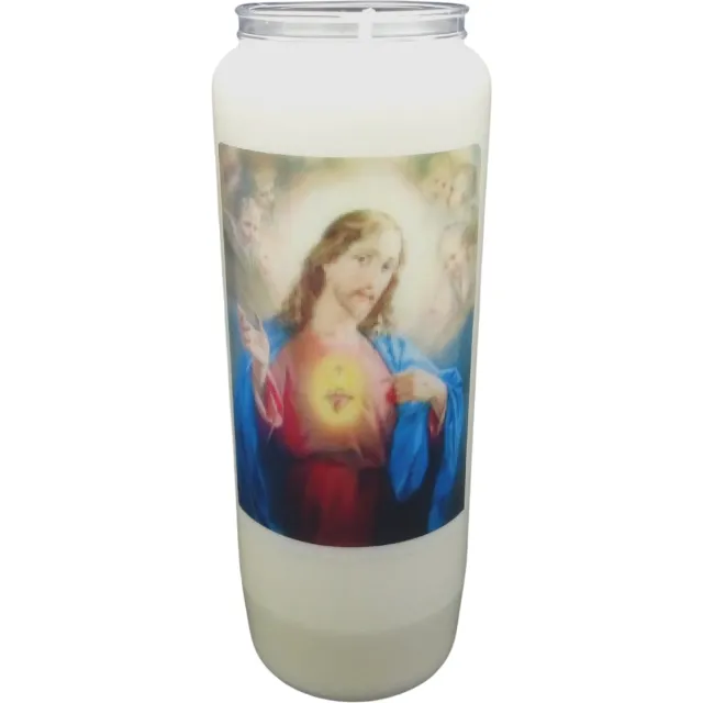 Partijhandel RODO Noveenkaars Heilige Man 008 - 9 dagen brander (5 stuks) wit