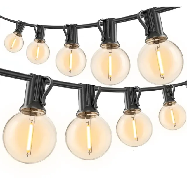 Jeemsie Prikkabel Buiten 15,3 Meter – 25 LED Lampen – Koppelbare Lichtsnoer Buiten – Waterdichte Tuinverlichting – Warm Wit – Sfeerverlichting voor Tuin, Balkon, Terras & Overkapping