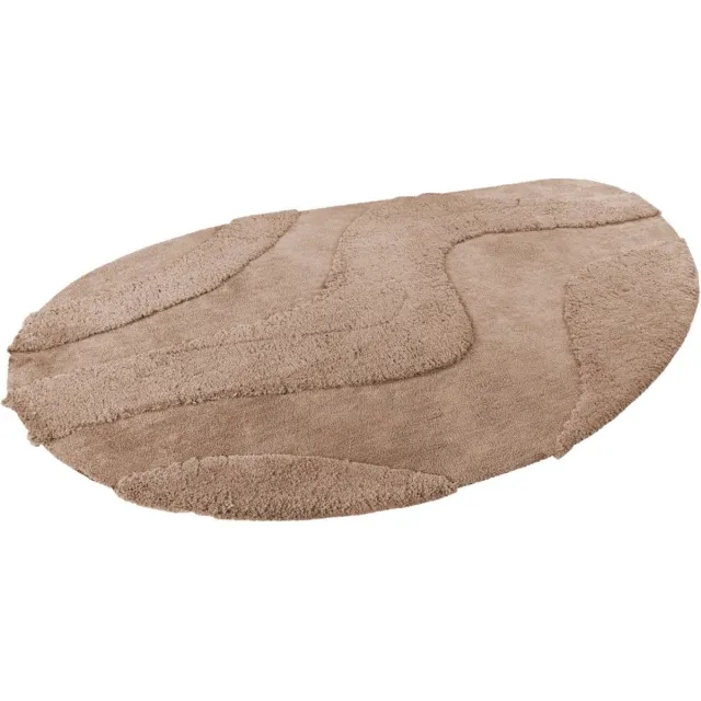 Lalee Milano Recycled Vloerkleed organische vorm organic hoog laag 3d Hoogpolig scandinavisch shaggy super zacht effen karpet 160x230 cm beige