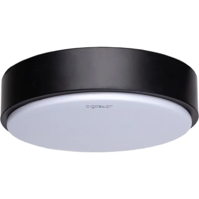 Aigostar LED plafondlamp Ø23cm zwart - 12W (=75W) - Warmwit 3000K - 230V Zie afbeelding