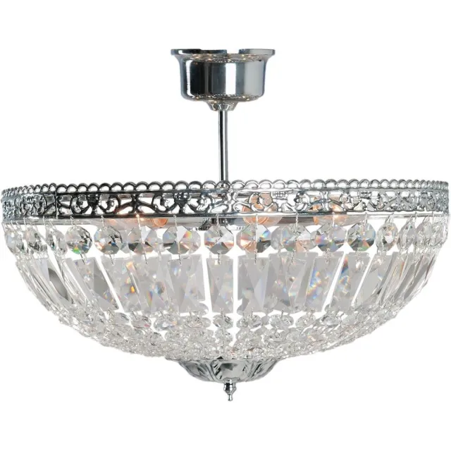 Lumilamp Plafondlamp Kristal Ø 47x38 cm Transparant IJzer