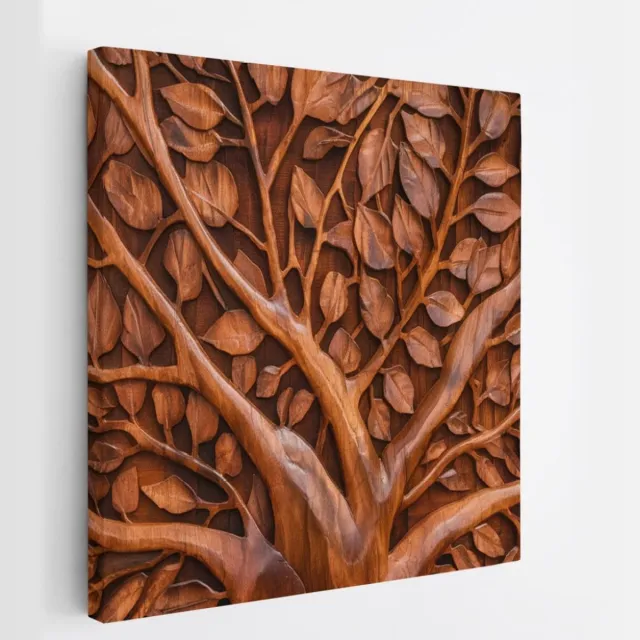Saammp Canvas Schilderij - Gedroogde Boom - Landschap - Natuur - 30x30 - Foto op canvas - Wanddecoratie - Muurdecoratie Woonkamer - Slaapkamer decoratie - Canvas Print Multicolor