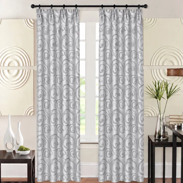 SB Line Kant En Klaar Gordijn - Met Plooiband - 140x240 cm - Zilver Grijs