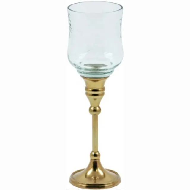 Home & Styling Collection home&styling collection, kandelaar glas 24 cm goud