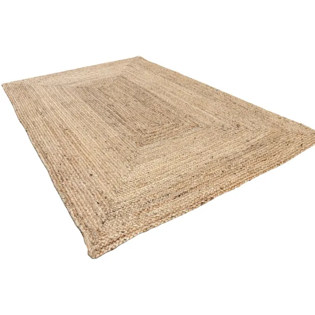 Rocaflor Vloerkleed jute gevlochten rechthoek naturel 120x180cm