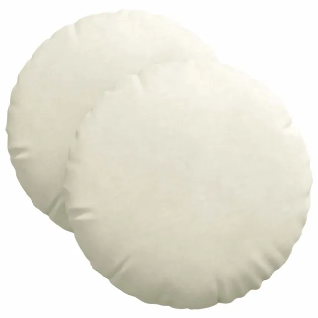 vidaXL Zitkussens - 2 - st - Fluweel - Crème - Diam. - 40 - x - 13 - cm