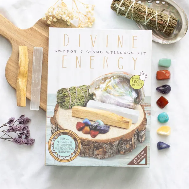 Something Different Divine Energy Smudge and Stone Wellness Kit Edelstenen - Multicolours