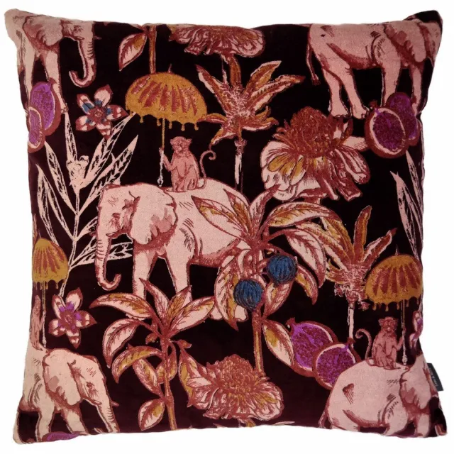 Mars & More Elephant Print - sierkussen met rits - 45 x 45 cm Roze