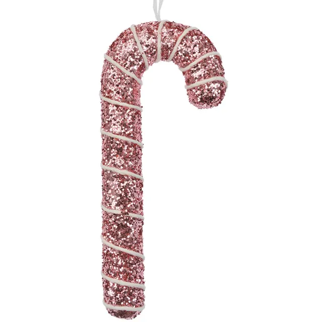 Clayre & Eef Kersthanger Zuurstok 7x2x17 cm Roze Kunststof