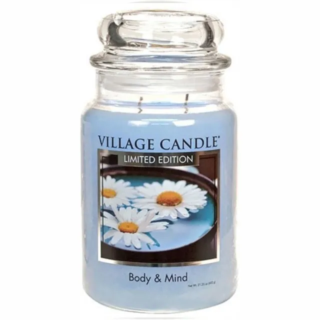 village candle Village Geurkaars Spa Collection "Body & Mind" | frisse buitenlucht bergamot iris - large jar