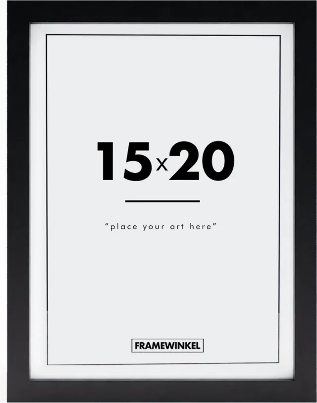 Fotolijst - Framewinkel - Premium Hout - Fotomaat 15x20 cm - Posterlijst - Fotolijstje - Zwart