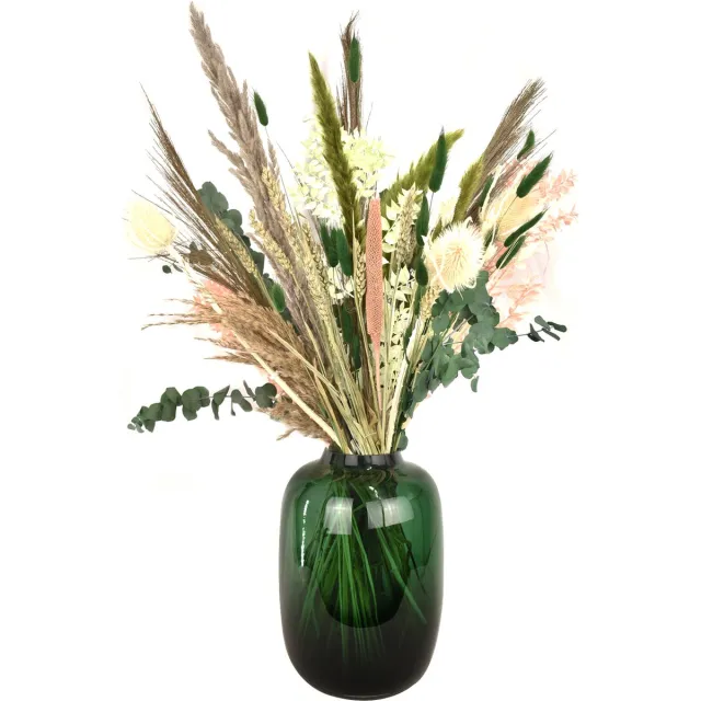 Natuurlijk Bloemen Droogbloemen boeket - Exclusive Green - 75 cm - Droogboeket - Natuurlijk Bloemen Groen