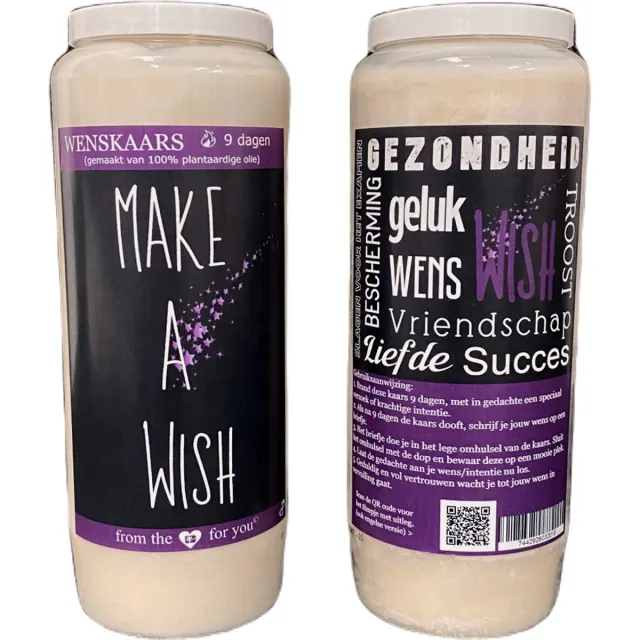 Dit Pracht Wenskaars - #Believe and Dreams come true - Leuk cadeau voor de feestdagen - brand 9 dagen - incl. filmpje met uitleg wit/zwart