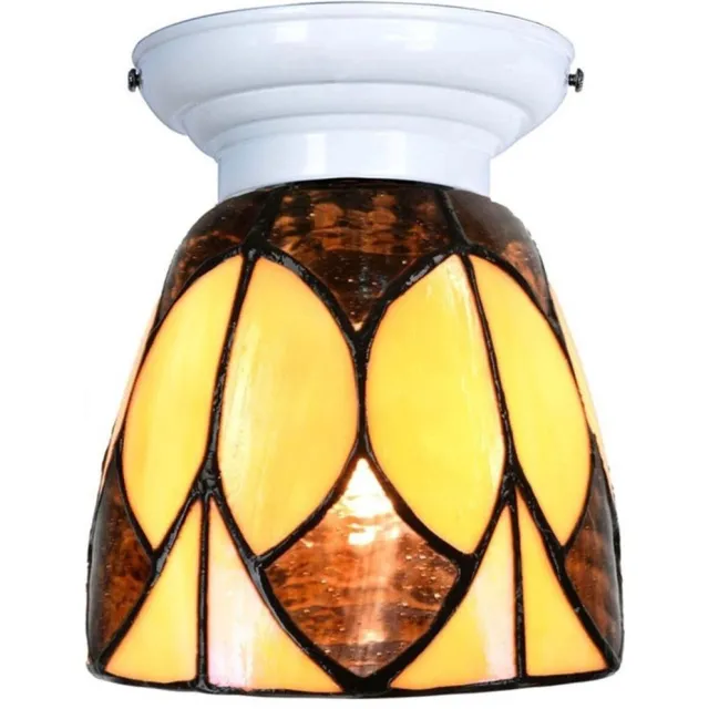 Coloured by Art Tiffany plafonnière wit met Parabola Small - Art Deco Trade Bruin