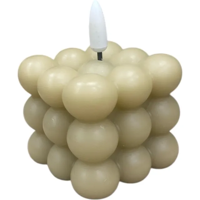 Countryfield Led - Kaars - Bubble - Taupe