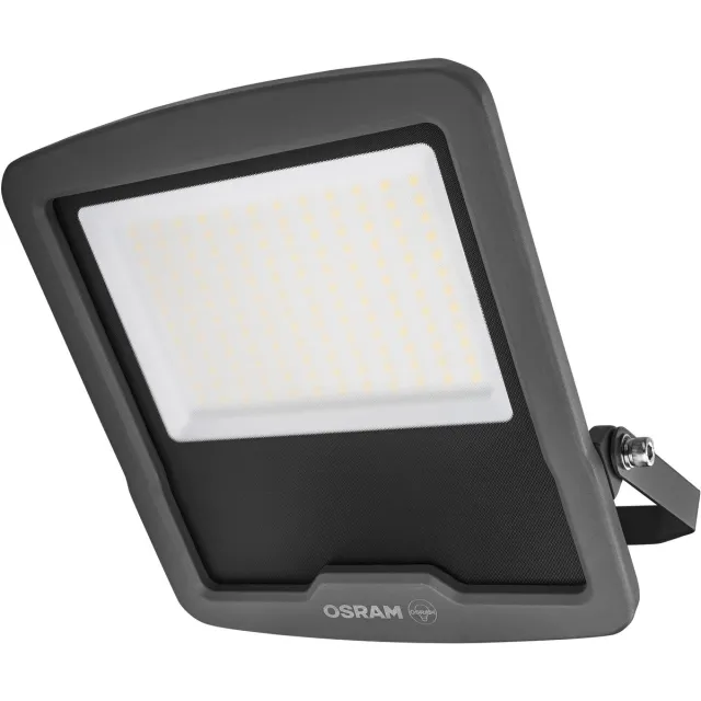 Osram ENDURA FLOOD PC 100W LED-schijnwerper, 4000K koelwit, 12000 lumen, IP65 schijnwerper, gerecycled aluminium, efficiëntie 120 lm/W, grijs, 230V Donkergrijs