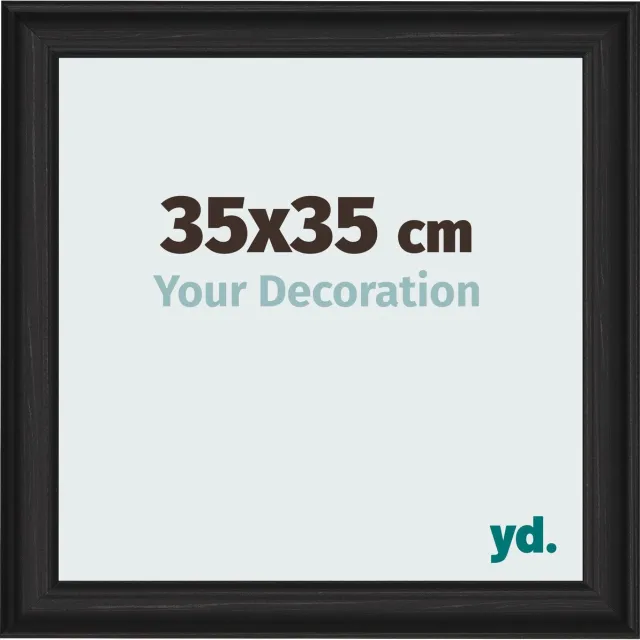 yd. Your Decoration - Fotolijst 35x35 cm - MDF - Zwart Houtnerf - Lazio