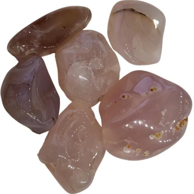 Ruben Robijn Chalcedoon roze trommelstenen 250 gr. (mt3)