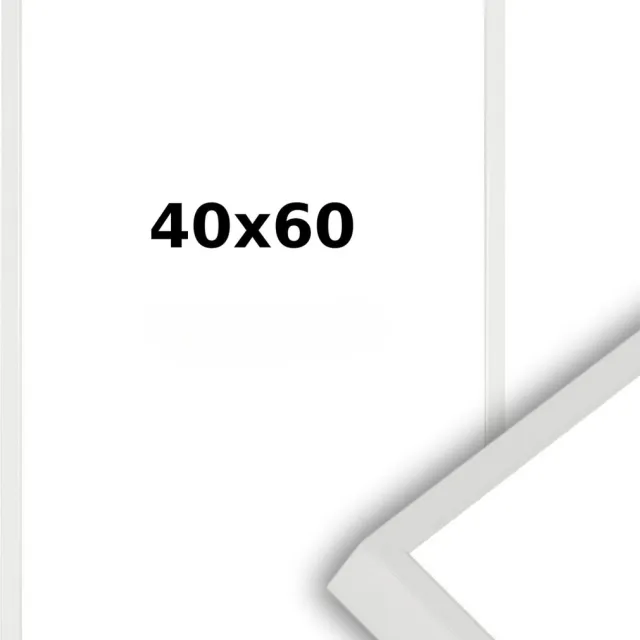 Lichtendonk Aluminium Wissellijst 40 x 60 Wit - Ontspiegeld Glas - Professional