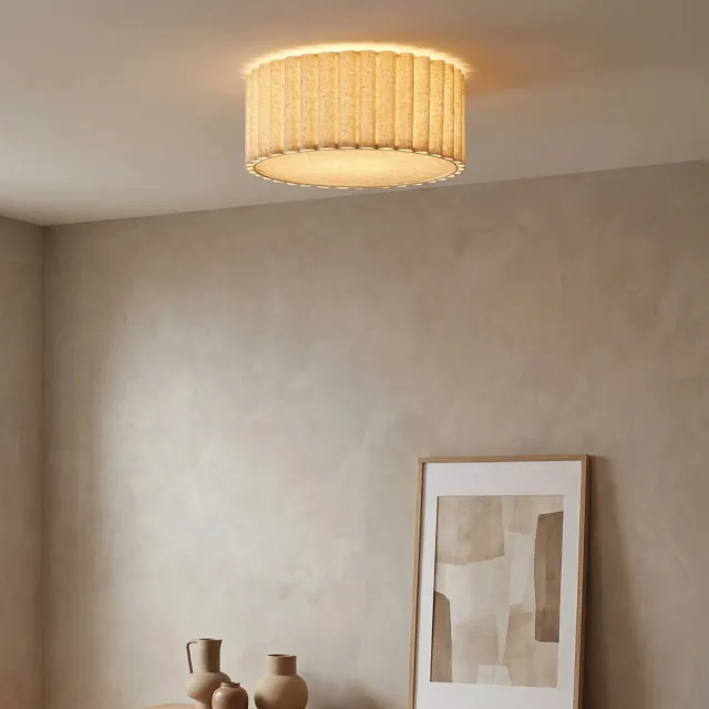 NOUS Living plafondlamp Koko (Ø30x12 cm) Crème