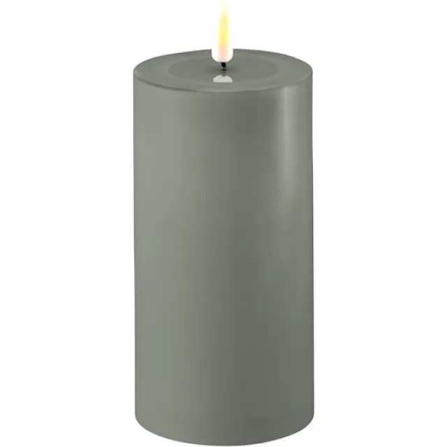 Deluxe Homeart Led Kaars Salie Groen 7,5 x 15cm