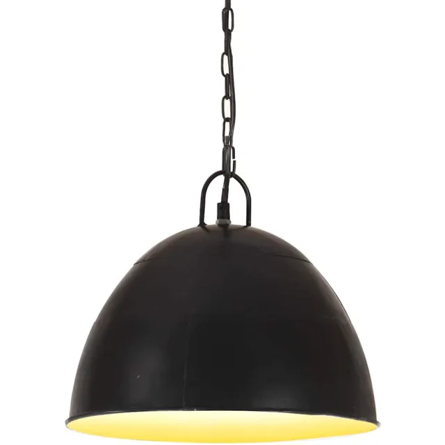 vidaXL Hanglamp industrieel vintage rond 25 W E27 31 cm zwart