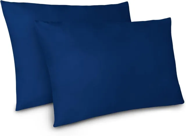 Azalia Dreamzie 40 x 70 cm Cushion Cover, Set Of 2 Cushion Covers, 40 x 70 cm, Dark Blue with Zip, Microfiber, Soft, 40 x 70 cm, Pillowcase Donkerblauw