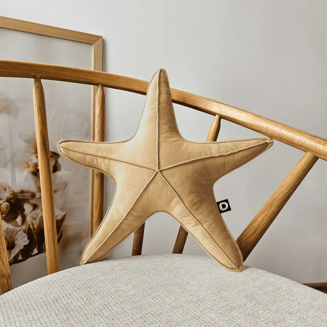 Decordruk VELVET - Sierkussen - Stervorm - Kleurrijk - 43 cm Sonnig