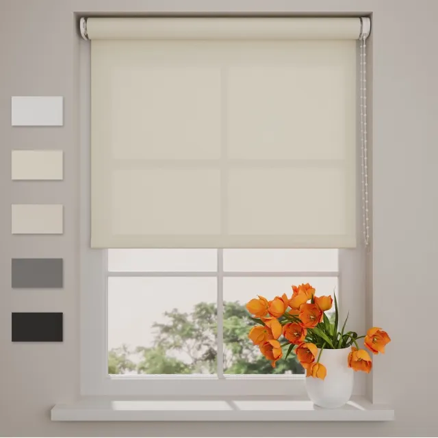 DTCH Rolgordijn Easy Lichtdoorlatend - Cream - 80 x 190 cm Creme