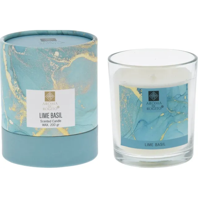 H&S Decoration geurstokjes - geurglas - lime basil - cadeau - geurset - geurkaars - moederdag blauw
