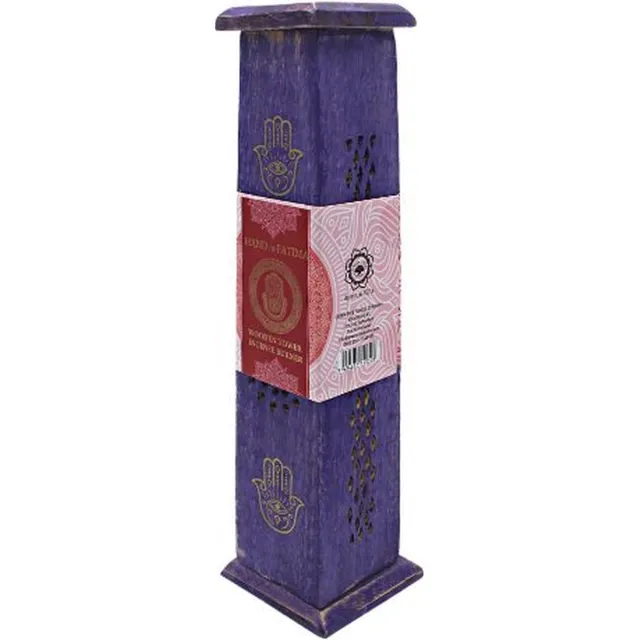 Green Tree Candle Green Tree Tower Incense Burner Purple Hand of Fatima Multicolor