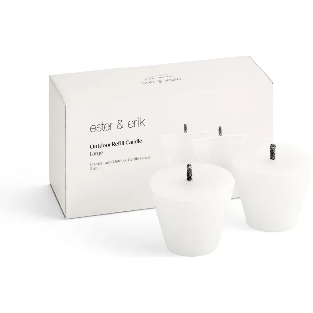 Ester & Erik Outdoor Refill Candle | 2 PCS | For Outdoor Candle Holder Large Wit