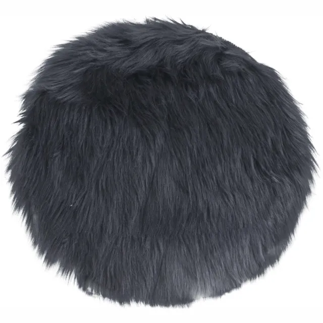 House Nordic Lambskin Seat Artificial - Artificial lambskin in grey Ø35 cm Grijs