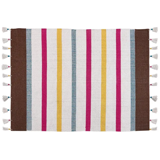 Beliani HISARLI - Vloerkleed - Multicolor - Katoen Meerkleurig