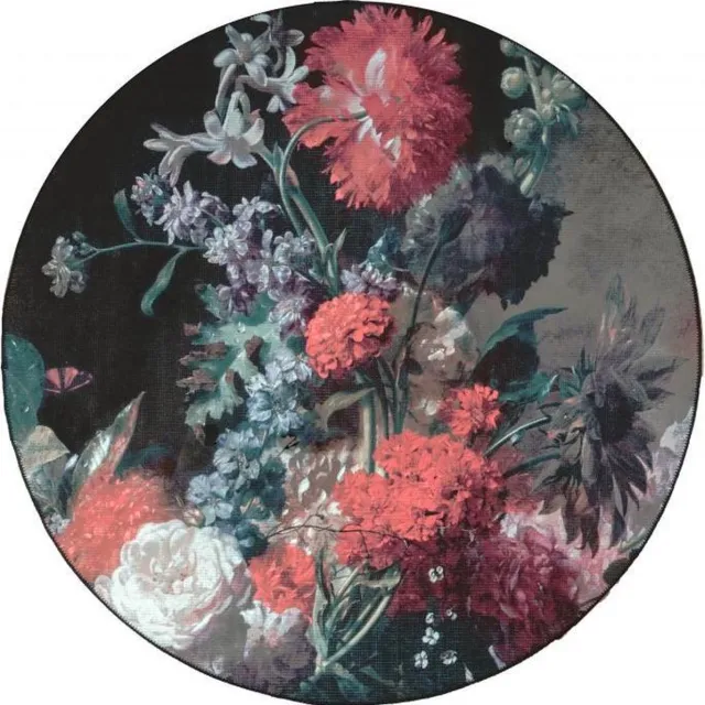 Veer Carpets Vloerkleed Remy - Laagpolig Vloerkleed – Botanisch / Bloemen Design Rood