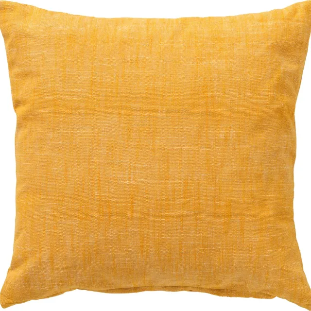 Dutch Decor NATURA - kussenhoes 45x45 cm - 100% biologisch katoen - Golden Glow - geel - met rits - zonder binnenkussen