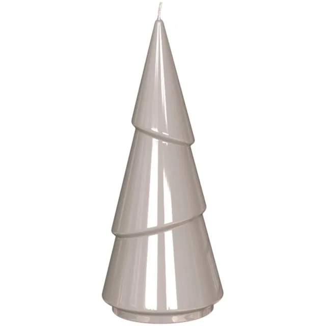 Engels Kerzen Classic kaars kerstboom D8.4cm H20cm leinen lacque wit