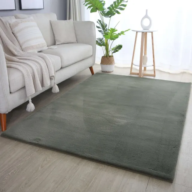 flycarpets Teresa Hoogpolig Fluffy Vloerkleed - Groen - 80x150 cm
