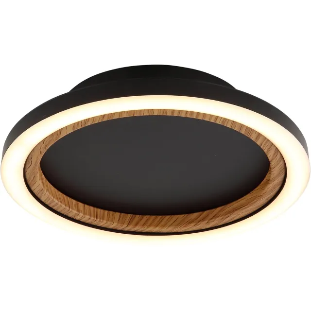 Globo Plafonniere - zwart - DAKARI I - metaal - Ø 21cm - LED - 67356D - Globo