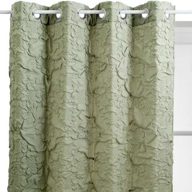 Atmosphera Créateur d'intérieur® Gewatteerd gordijn IRIS Vert