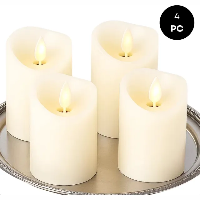 Lomera LED Kaarsen Set - Realistische Vlam - Met Timer - 6 Uur aan - 18 Uur Uit - 3 Standen - Incl. Batterijen - Elektrische Kaarsen - Sfeerverlichting - Veilige Kaarsen - Decoratieve Verlichting - Energiezuinig - Lange Levensduur nvt