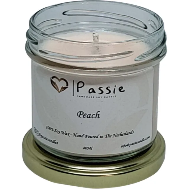 Passie Candles Perzik handgemaakte soja geurkaars