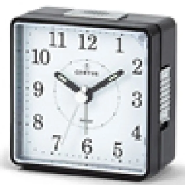 Certus model 061007-wekker-alarm-verlichting-snooze functie-stille secondewijzer-inclusief AA batterij zwart