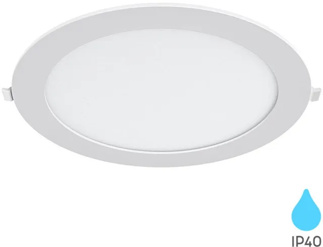 BRAYTRON Groot LED Paneel Rond Wit - 24W - Ø24cm - 3000K Warm Wit Donkergroen