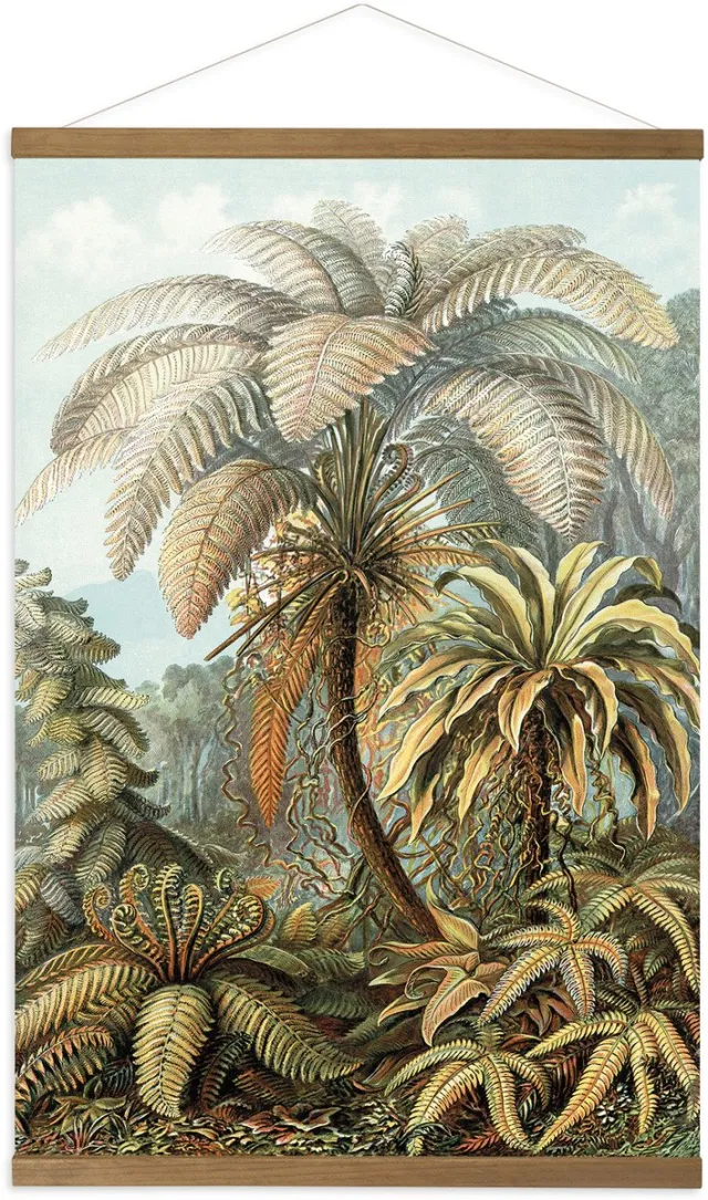 Art for the Home Hangende Poster Jungle Filicinae - Bomen - 100x70cm - Multikleur