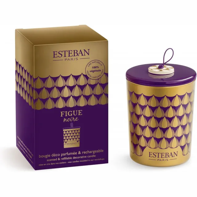 Esteban Classic Figue Noire Geurkaars Decoratief 180gr Paars