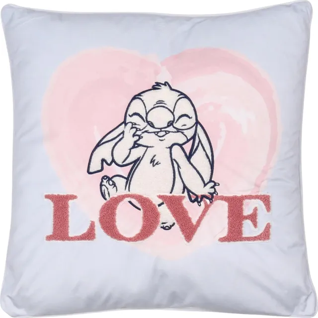 Disney Stitch Stitch DISNEY - Blauw vierkant kussen, groot, lichtblauw 50x50cm, OEKO-TEX
