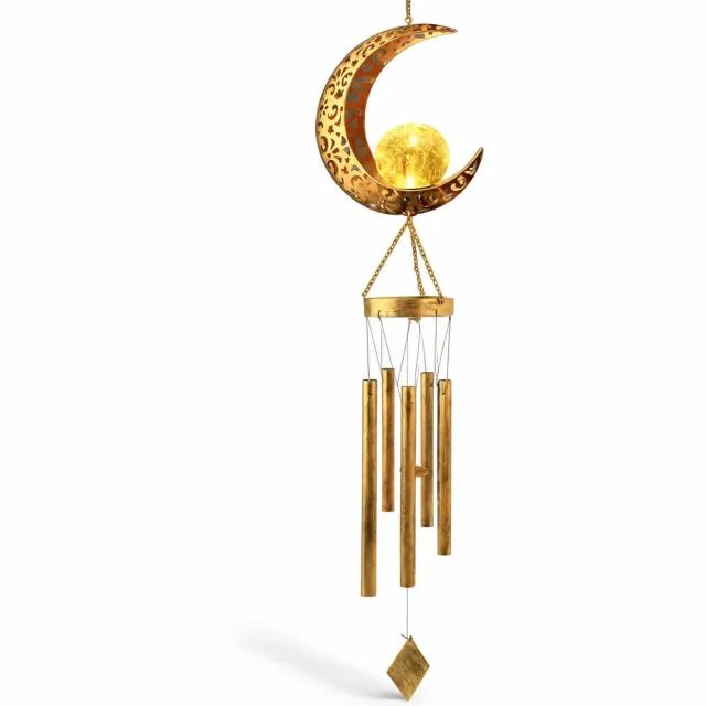 VHV LED Zonne-energie-Stijl Vintage - Windvanger - Tuin Artikelen - Veranda Goud