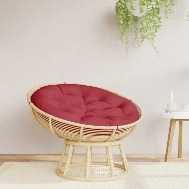 vidaXL Zitkussen rond Ø 100x11 cm oxford stof wijnrood