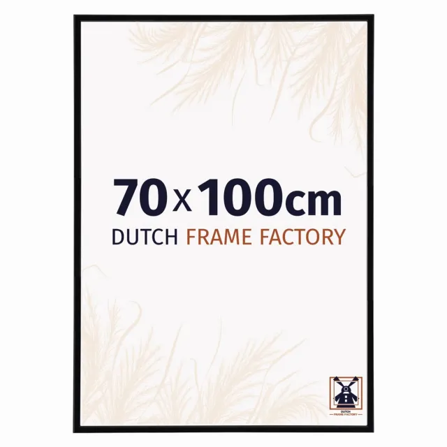 Dutch Frame Factory Fotolijst 70x100 cm - Kunststof - Zwart Hoogglans - Angers